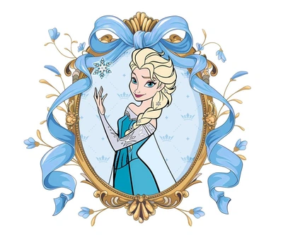 Ростовая наклейка "Frozen. Холодное сердце: Эльза. Зеркало" 50 см - без контурной обрезки