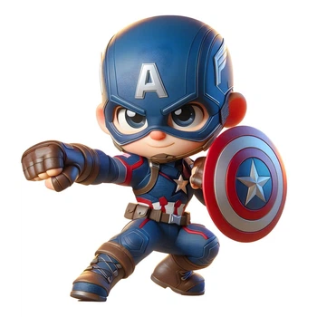 Ростовая наклейка "Капитан Америка. Captain America" - 80 см без контурной обрезки.