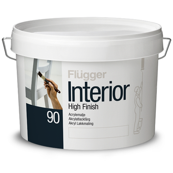 Эмаль акриловая Flugger Interior High Finish 90 (Base 3 - прозрачная, под тонировку) 0.7л
