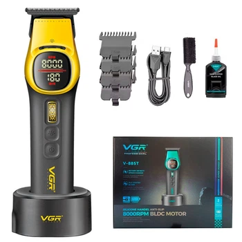 Триммер аккумуляторный VGR V-885T GOLD, 4 насадки, LED дисплей