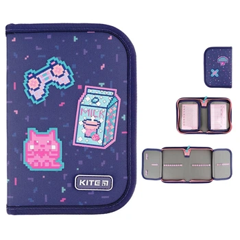 Пенал Kite Pixel Love 1 відділення, 2 відвороти K24-622-5