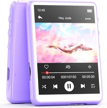 Hi-Fi MP3 плеер MECHEN M3 - 64GB, Bluetooth 5.3, сенсорный экран 2,4 дюйма, внешний динамик, FM,чехол, защитное стекло Purple
