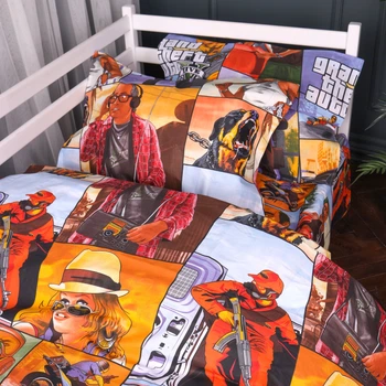 Комплект постельного белья MirSon Бязь 17-0898 GTA City 143 x 210 см (2200012395097)