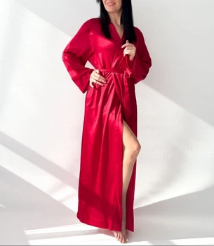 Сатиновий халат Victoria's Secret розмір XS/S червоний 30012