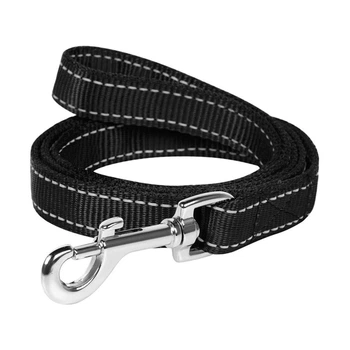 Повідець Dog Extreme з нейлону подвійний 14 мм х 122 см Чорний (43001 Col)