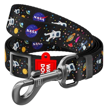 Повідець для собак Waudog Nylon NASA регульований 15 мм х 152-183 см (5351 Col)