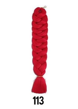 Канекалон Ultra BRAID-X-pression premium 113 однотонний червоний термостійкий метровий довжина 100см Вага 165грам