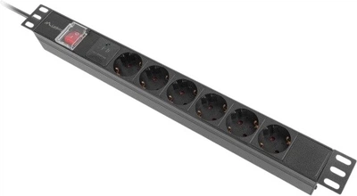 Listwa zasilająca Lanberg PDU-06F-0200-IEC-BK