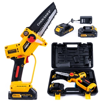 Акумуляторна безщіткова мініпила TigerKraft PS15 PRO (21V, 4 Ah) Пила 15 см із напівавтоматичним мастилом
