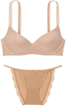 Комплект женского белья Victoria's Secret Body by Victoria Praline (лиф M/B80 + трусики-бикини String M)