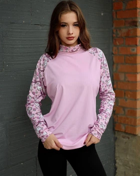 Жіночий Лонгслів Hello Kitty рожевий розмір 3XL