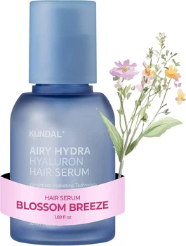 Лёгкая увлажняющая сыворотка Kundal Airy Volume Hyaluron Serum для волос с гиалуроновой кислотой 50 мл