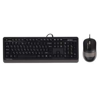 Комплект (клавиатура и мышь) A4Tech Fstyler F1010, USB, 1.5m, Black/Grey