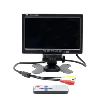 Автомобильный монитор для камеры заднего вида 7 " LCD TFT 12-24V 171х113х20 мм, с двумя RCA входами и пультом управления