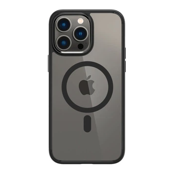 Прозорий чохол накладка Spigen Ultra Hybrid Magsafe для Apple iPhone 13 Pro панель-накладка для телефону айфон 13 про магніт зарядка Black