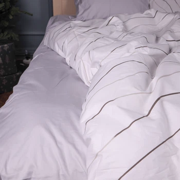 Простынь MirSon King Size 220x240 см 22-1436 Gray Line (2200012405000)