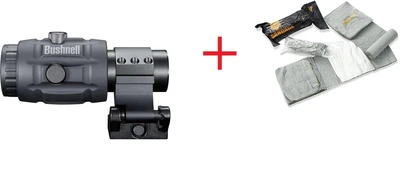 Магнифер Bushnell Transition 3x24 с откидным креплением+ ПОДАРОК Бандаж Кровоостанавливающий Израильский EVERLIT