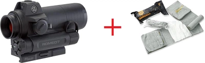 Коллиматорный прицел Sig Sauer Romeo 7 1x30mm Full Size 2 MOA Red Dot+ ПОДАРУНОК Бандаж Кровозупинний Ізраїльський EVERLIT