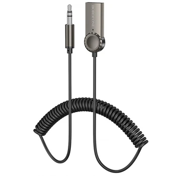 Bluetooth аудио ресивер Borofone BC56 Peaceful with cable (Metal gray) (243664)