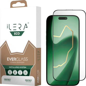 Защитное стекло для смартфона Apple iPhone 17 Pro iLera ECO EverGlass Black (ILEC14)