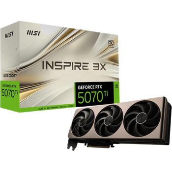Відеокарта GeForce RTX 5070 Ti 16GB MSI Inspire 3X OC (RTX 5070 Ti 16G INSPIRE 3X OC)