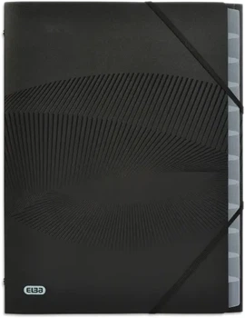 Teczka segregująca ELBA A4 12 sekcji Czarna 400105192 (3045050382598)