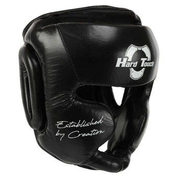 Шолом боксерський шкіряний з повним захистом Hard Touch Boxing 5235 розмір L Black