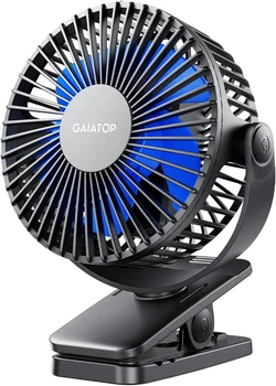 Портативный вентилятор Gaiatop с креплением-прищепкой
