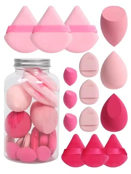 Набор спонжей для макияжа в банке Pink