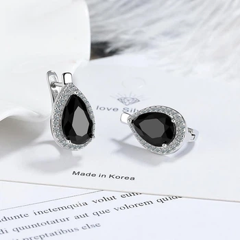 Серьги серебро фианиты стильные английский замок 6148