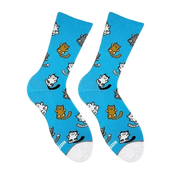 Шкарпетки р.36-40 довгі NOSKAR Kitten Blue