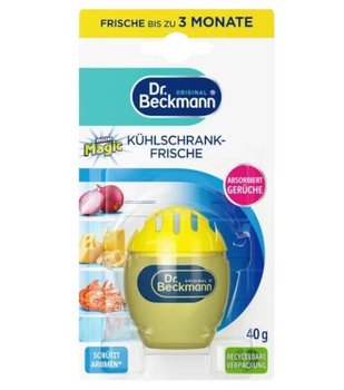 Поглинач запаху «Dr.Beckmann для холодильника 40 г — свіжість і натуральний лимонний аромат без сліду суто