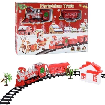 Игрушечный набор железная дорога Christmas Train со свето-звуковыми эффектами 18 эл (820-1)