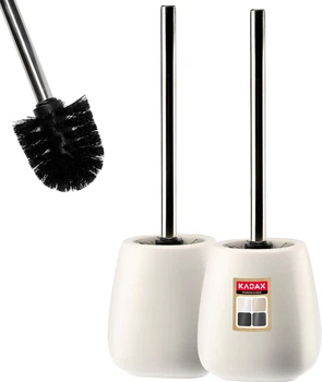 Szczotka do WC z pojemnikiem Kadax Palmi 36 x 12 cm Biała 2 szt. (K8096)