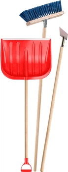 Набір для прибирання снігу Kadax Червоний (K6269)