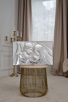Серебряная икона Святая Семья (LE 4656 ) 35*55 см