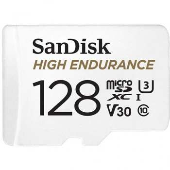 Карта пам'яті SanDisk 128GB microSDXC class 10 UHS-I U3 V30 High Endurance (SDSQQNR-128G-GN6IA) (18201)