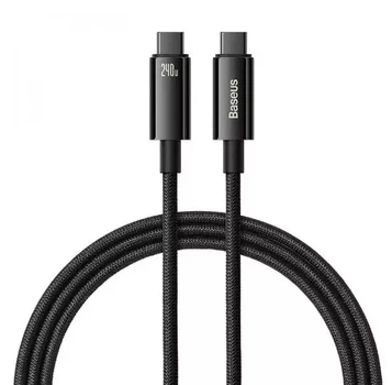 Кабель Type-C до Type-C Baseus Tungsten Gold 1 м 240W PD3.1 для швидкої зарядки