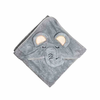 Детское полотенце с капюшоном MGZ-0640(Gray) размер 80х80 см