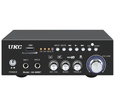Усилитель звука AMP 688BT/9489 с Bluetooth, USB и FM-радио (7256)