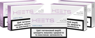 Мініблок стіків для нагрівання тютюну HEETS Purple Wave 5 пачок (7622100546375)