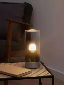 Настольная LED лампа с Touch-диммером, стеклянный плафон, 24 см - Уценка