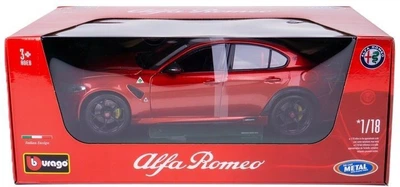 Металева модель автомобіля Bburago Alfa Romeo Giulia GTA масштаб 1:18 Червоний 18-11049 (4893993110490)