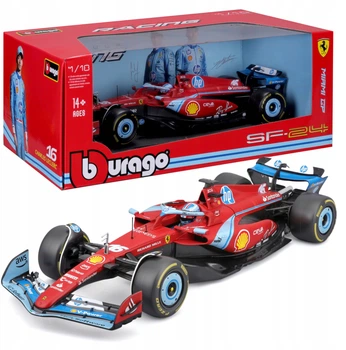 Металева модель автомобіля Bburago Racing Formula Ferrari SF-24 GP Miami Charles Leclerc #16 масштаб 1:18 18-16815 (4893993018291)