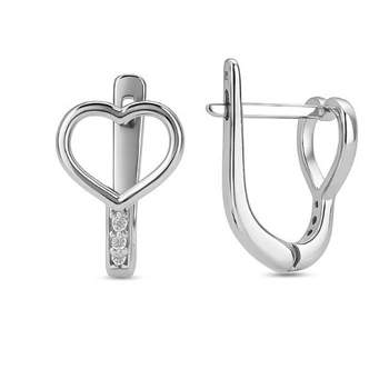 Серьги серебряные Фантазия с фианитами Silver Style (24611.12 sku:2300104021986)