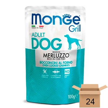Влажный корм Monge Dog GRILL для собак (треска), 100 грамм - 24 шт 70013130-24sht
