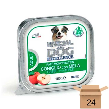 Влажный корм Monge SDE Dog Wet Fruit кролик с яблоками, 150 грамм - 24 шт 70060271-24sht