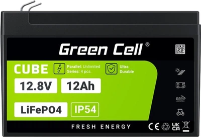 Акумуляторна батарея Green Cell LiFePO4 12.8V 12Ah (LFPGC12V12AH)