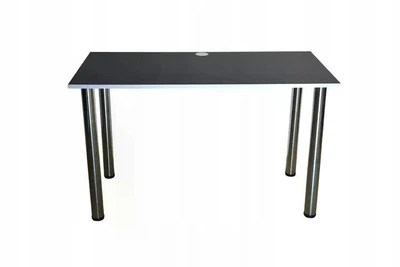 Ігровий комп'ютерний стіл SmartDesk B-13 120×60 см чорний з білим кантом, для дому, офісу та геймінгу
