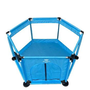 Детский манеж SEWEN Kids, голубой, игровой, складной